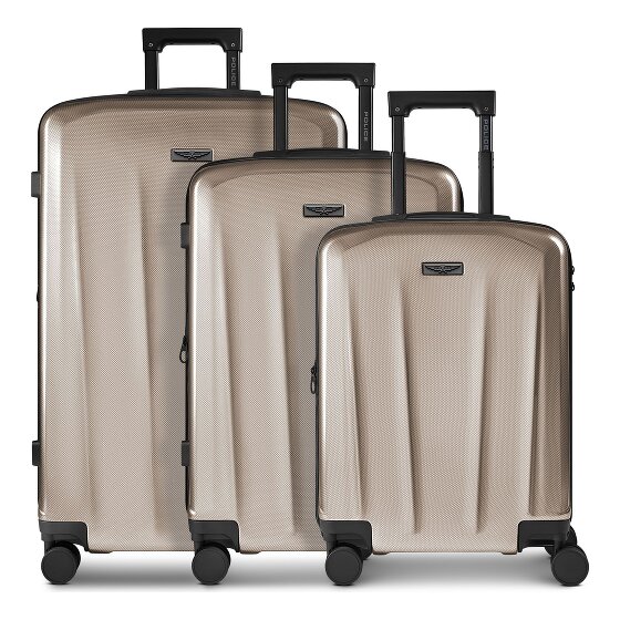 Police New York 4 wheels Suitcase set 3-piece Expandable