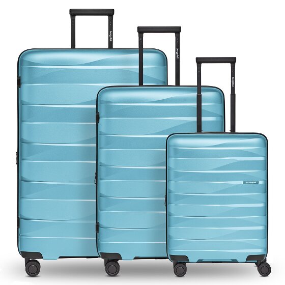 Bergpfeil Travel 4-wheel suitcase set, 3-piece, with stretch fold