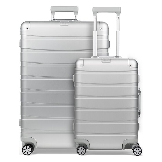 Redolz Pro Aluminum 4-Wheel Suitcase Set (S+L)