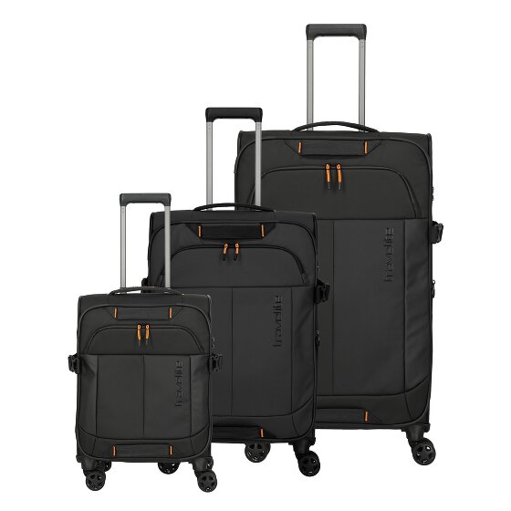 Travelite Briize 4 wheels Suitcase set 3-piece with expansion pleat