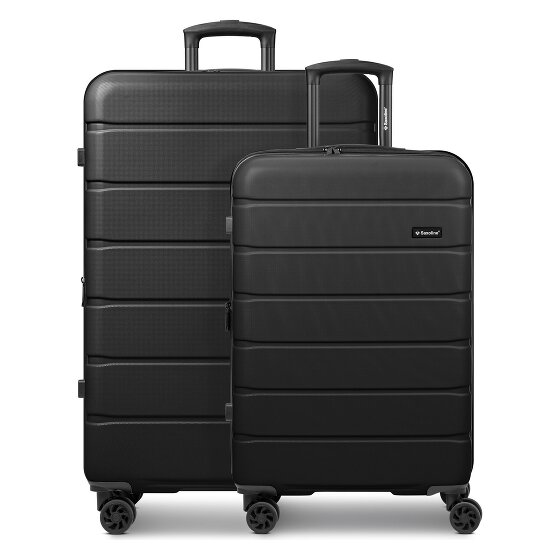 Saxoline Miami 4 wheels Suitcase set 2-piece with expansion pleat