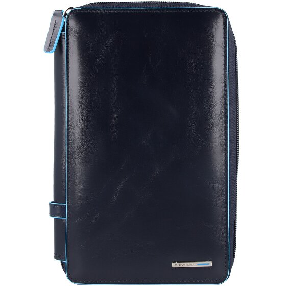 Piquadro Blue Square travel passport case leather 14 cm