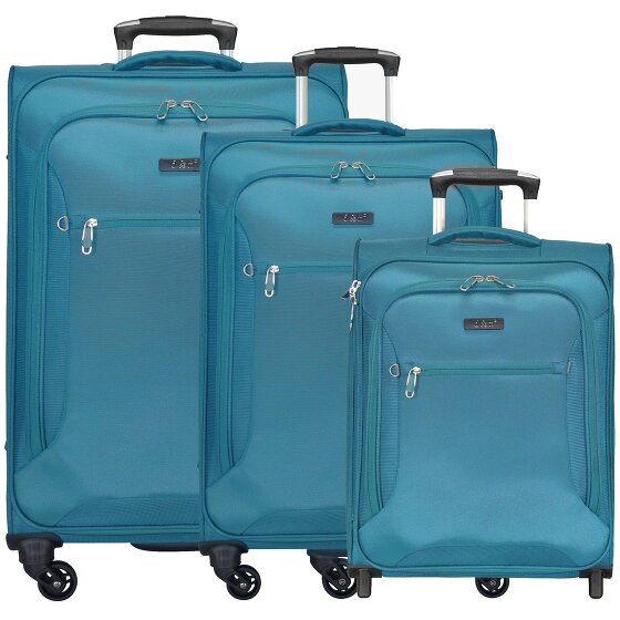 d&n Travel Line 6400 2-4 Roll Suitcase Set 3pcs.