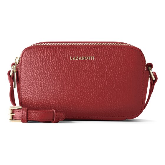 Lazarotti Bologna Leather Shoulder Bag Camera Bag Leather Double-Zip 18 cm