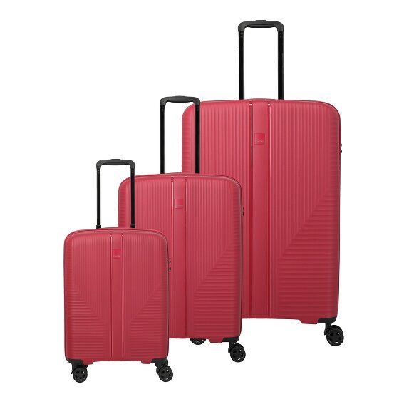 Travelite Air Stripe 4 wheels Suitcase set 3-piece with expansion pleat