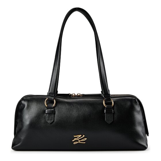Karl Lagerfeld Autograph Shoulder Bag Genuine Leather 35 cm