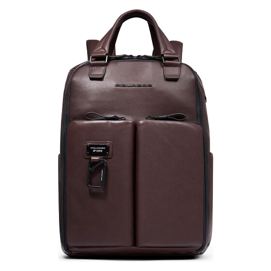 Piquadro Harper travel backpack leather 42 cm laptop compartment