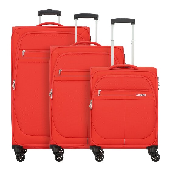American Tourister Deep Dive 4 wheels Suitcase set 3-piece with expansion pleat