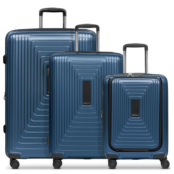 Redolz Essentials 14 4 wheels Suitcase set 3-piece with expansion pleat