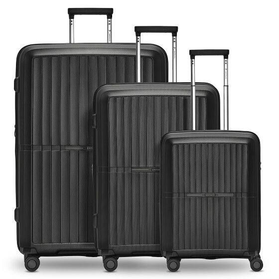 Pactastic Collection 01 4-wheel suitcase set, 3 pieces, with expansion fold