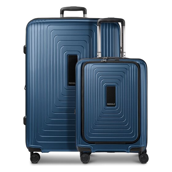 Redolz Essentials 14 4-wheel suitcase set 2 pcs. laptop compartment with expansion fold