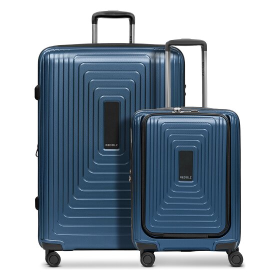Redolz Essentials 14 4-wheel suitcase set 2 pcs. laptop compartment with expansion fold
