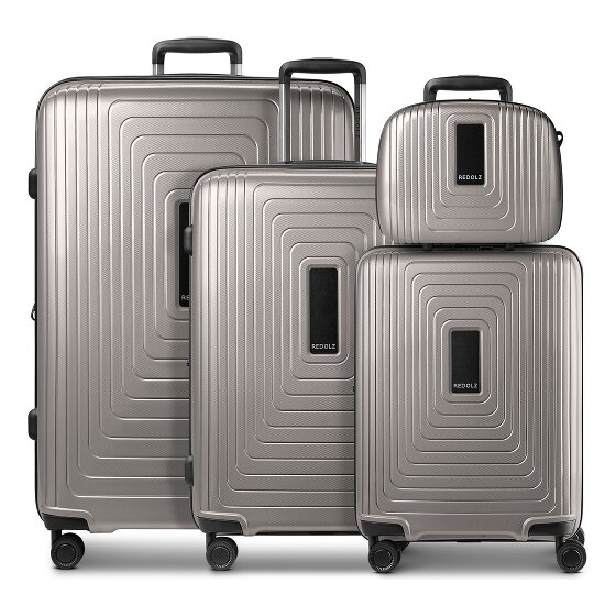 Redolz Essentials 14 4-wheel suitcase set + beauty case 4 pcs. with stretch fold
