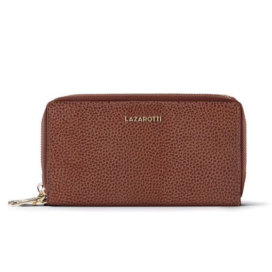 Lazarotti Bologna Leather XL Double Zip-Around Wallet, RFID-Protected, 20 cm
