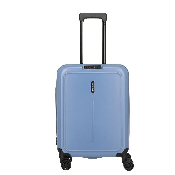 Travelite Basics foldable 4-wheel cabin trolley 55 cm with expansion pleat