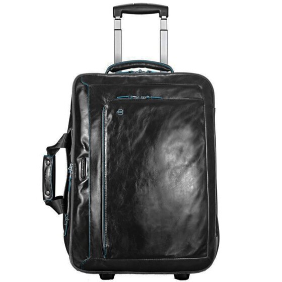 Piquadro Blue Square 2 wheels Wheeled briefcase Genuine Leather 51 cm Laptop compartment