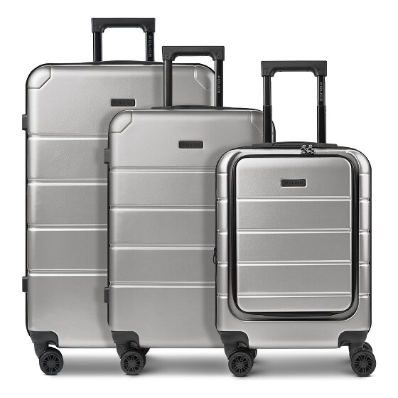Police Dublin 4 wheels Suitcase set 3-piece Expandable