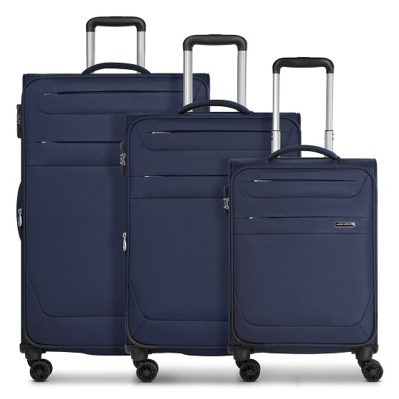 Worldpack Chicago 4 wheels Suitcase set 3-piece with expansion pleat