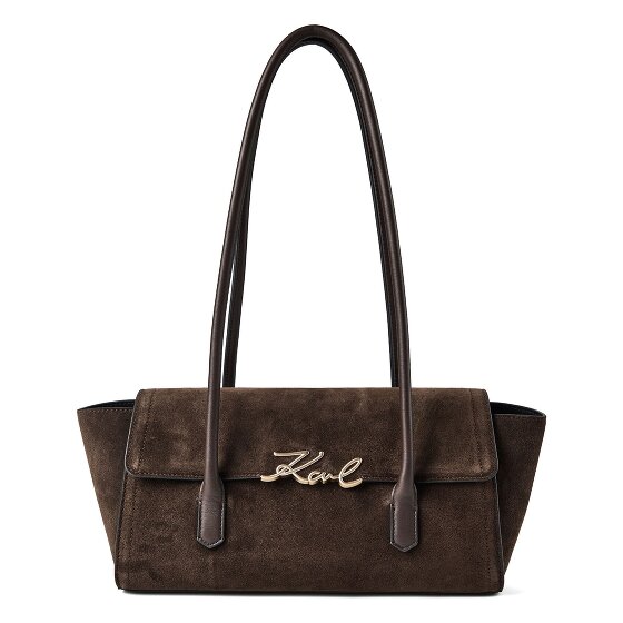 Karl Lagerfeld Signature Shoulder Bag Genuine Leather 34 cm