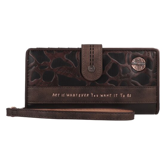 Anekke Shoen Brown Wallet RFID protection 19 cm