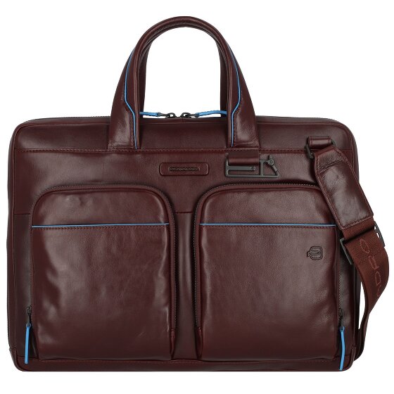 Piquadro Blue Square Briefcase RFID protection Leather 37 cm Laptop compartment