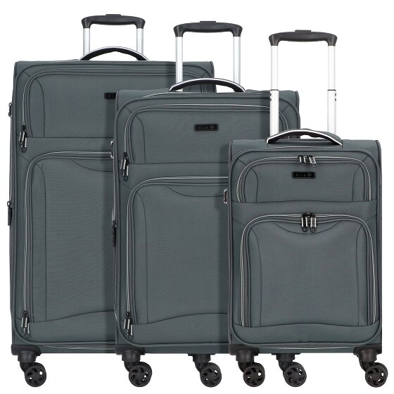d&n Travel Line 9204 4 wheels Suitcase set 3-piece with expansion pleat