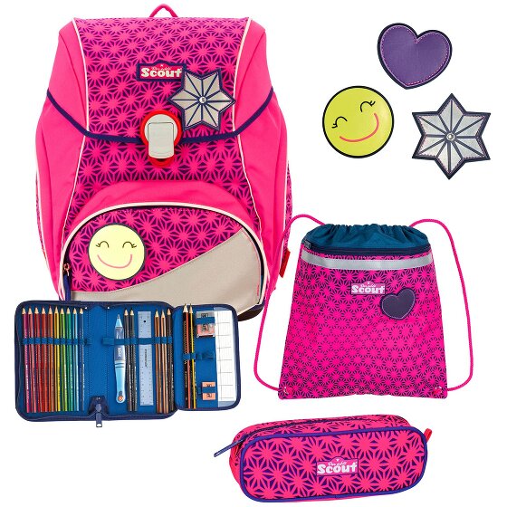 Scout Alpha Neon Safety School bag set 4-piece