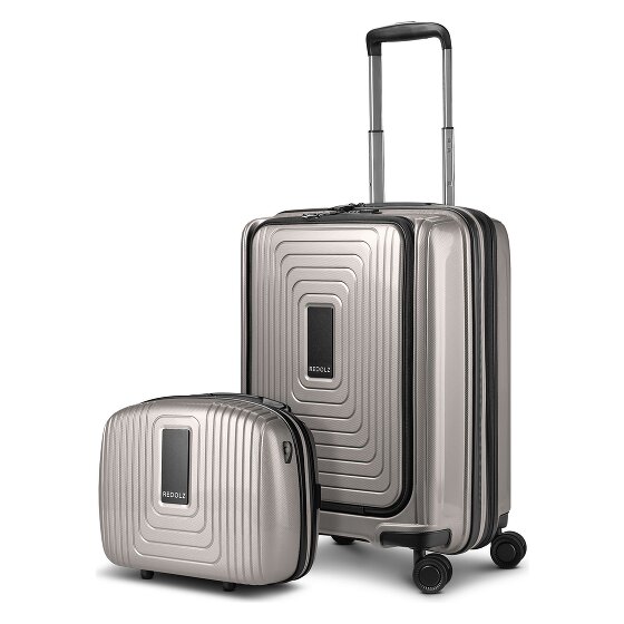 Redolz Essentials 14 suitcase set 2 pcs. cabin trolley with stretch fold + beauty case