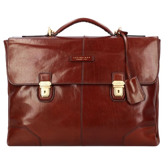 The Bridge Vespucci briefcase leather 40 cm laptop compartment