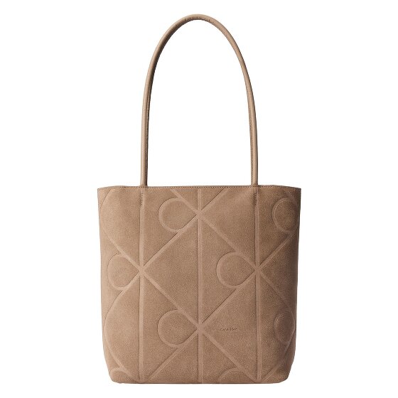 Calvin Klein Emblem AOP Shopper Bag Leather 32 cm