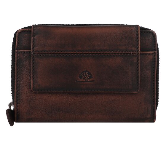 Greenburry Destressed Wallet RFID protection Leather 13.5 cm