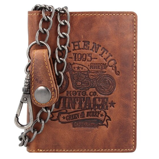 Greenburry Vintage Cafe Racer wallet RFID leather 9.5 cm