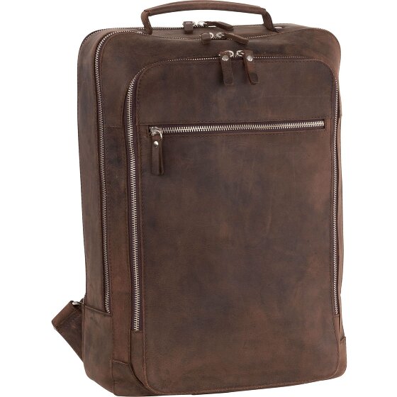 Leonhard Heyden Salisbury backpack leather 42 cm laptop compartment