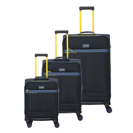 Travelite Color Craze 4 wheels Suitcase set 3-piece with expansion pleat