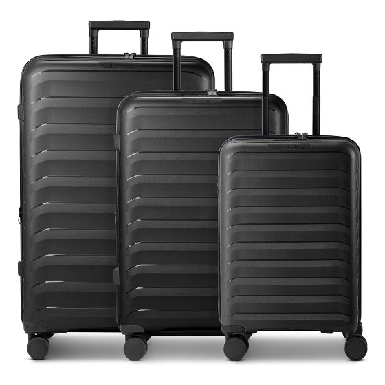 d&n Toronto 4 wheels Suitcase set 3-piece with expansion pleat