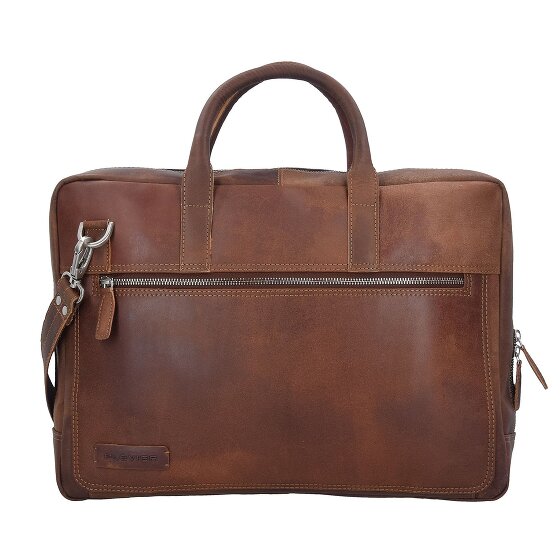 Plevier Vintage London Briefcase RFID protection Genuine Leather 41 cm Laptop compartment
