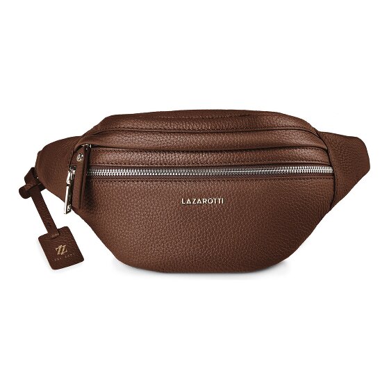Lazarotti Bologna Leather Double-Zip Bum Bag, Crossbody, Leather, 25 cm