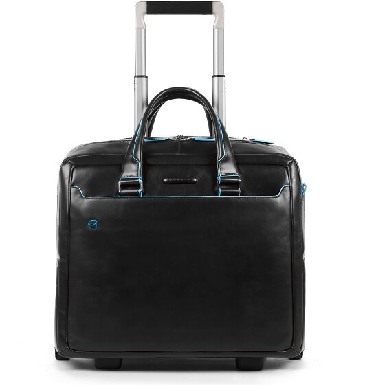 Piquadro Blue Square 2 Roll Business Trolley Leather 36 cm Laptop compartment