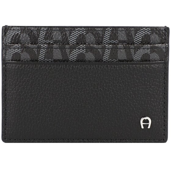 Aigner Logo credit card case leather 10 cm