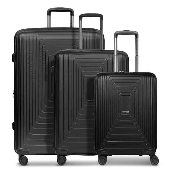Redolz Essentials 14 4 wheels Suitcase set 3-piece with expansion pleat