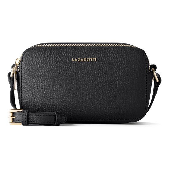 Lazarotti Bologna Leather Shoulder Bag Camera Bag Leather Double-Zip 18 cm