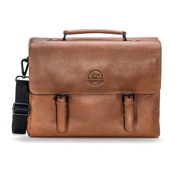 Farmhood Nashville briefcase XXL 3 compartments leather 39 cm