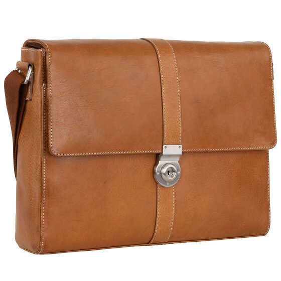 Leonhard Heyden Bergamo Messenger leather 38 cm laptop compartment