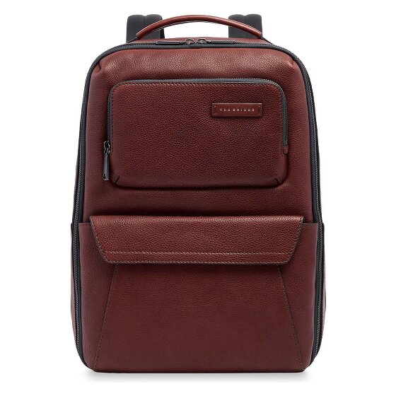 The Bridge Ludovico travel backpack leather 42 cm laptop compartment