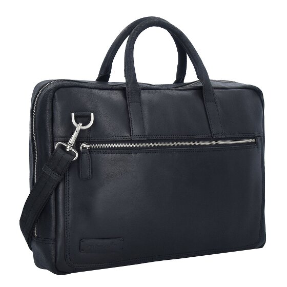 Plevier Vintage London Briefcase RFID protection Leather 41 cm Laptop compartment