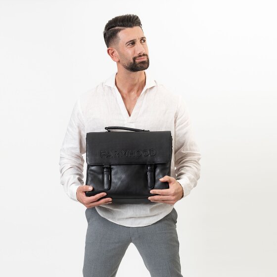 Farmhood Memphis briefcase XXL 3 compartments leather 39 cm