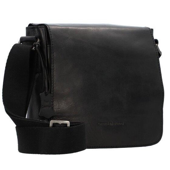 Greenburry Pure Black Shoulder bag Genuine Leather 20 cm