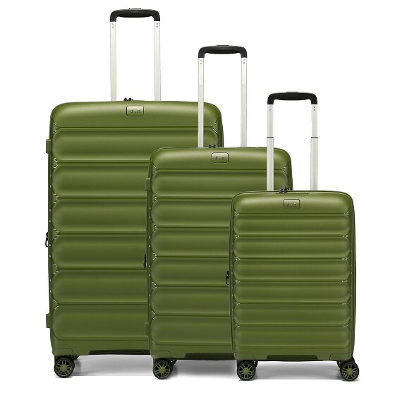 d&n Travel Line 4700 4 wheels Suitcase set 3-piece with expansion pleat