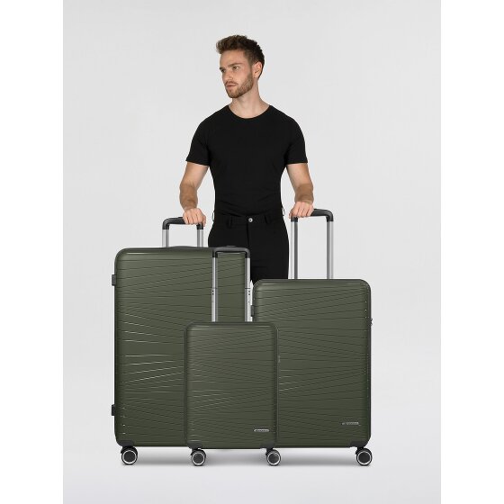 Franky Dallas 3.0 4-wheel suitcase set 3-piece with expansion fold