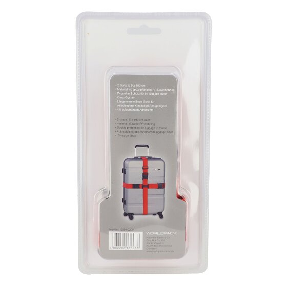 Worldpack Suitcase strap with cross system 190 cm Worldpack Suitcase strap with cross system 190 cm